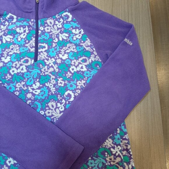 COLUMBIA Quarter Zip Fleece Sweater Winter Fall Spring High Collar - Picture 3 of 11